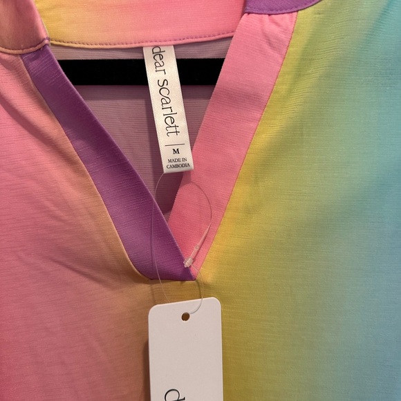 Scarlett Rainbow Ombre Flutter Sleeve Blouse - Picture 3 of 3